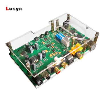 

ES9038Q2M DSD I2S SPIDF decoder board amanero USB DAC with Acrylic sheet T0249