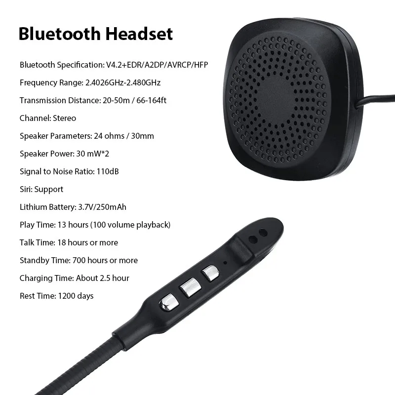 Новейшие беспроводные наушники Bluetooth наушник Hands-Free анти-помехи V4.2 домофон для мотоциклетного шлема