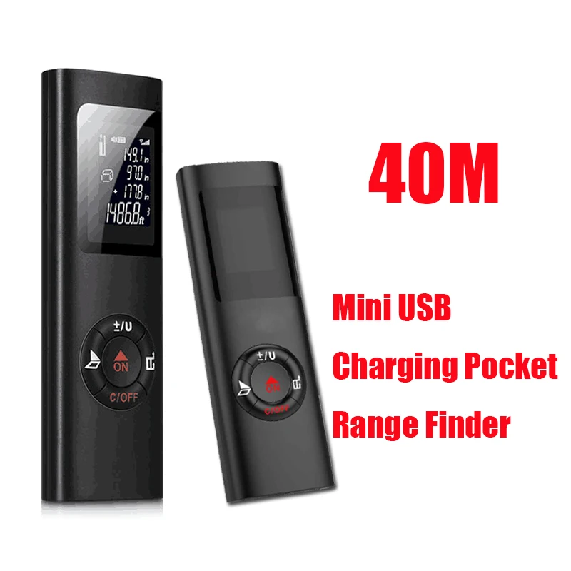 

Mini Laser Rangefinder USB Charging Handheld electronic 40M Laser Distance Meter Laser tape measure metro Measure Rangefinder