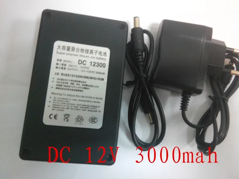 DC 12V 3000mah литий-ионная аккумуляторная батарея для камеры видеонаблюдения