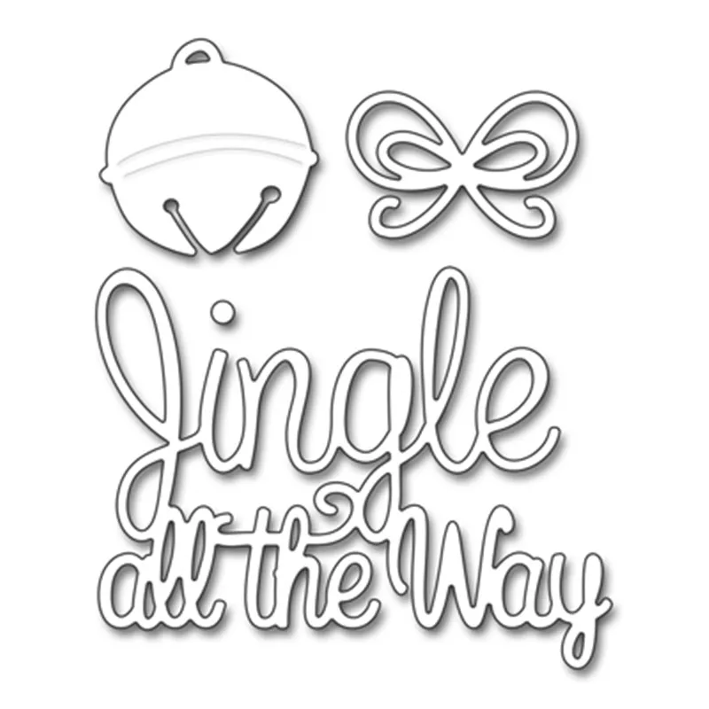 

2018 Christmas DIY Butterfly Metal Cutting Die Festival Bell Craft Dies Female Metal Scrapbooking Cutting New Dies