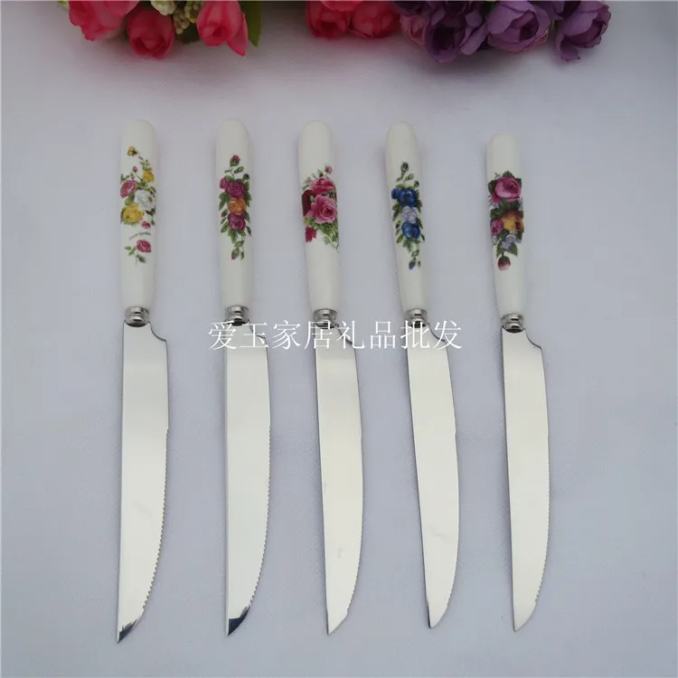 Большой нож, Западная еда, корейский, посуда, керамическая ручка, нержавеющая сталь, нож для стейка, нож для торта, нож для фруктов