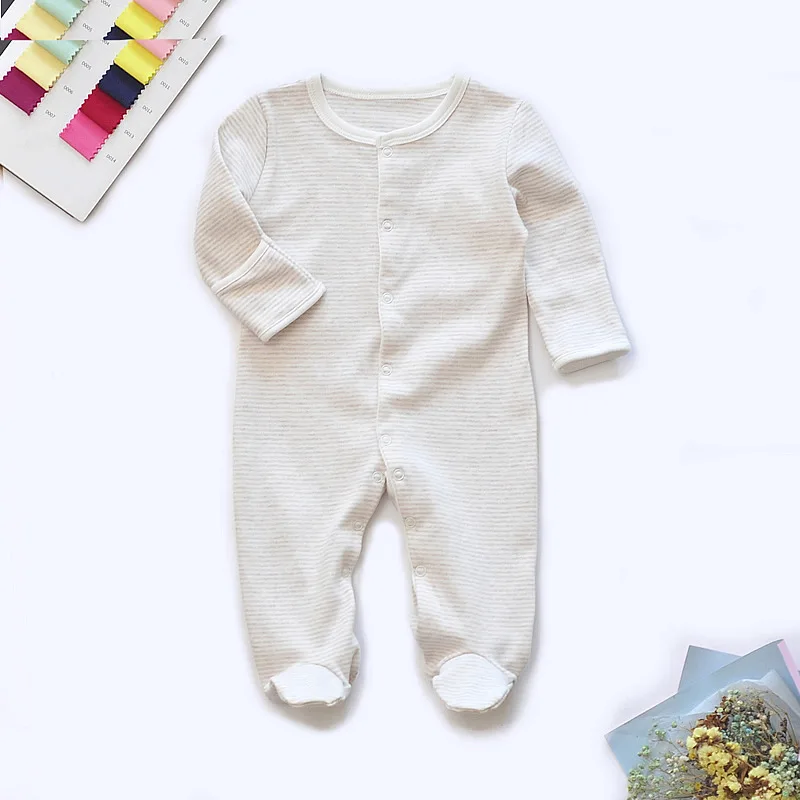 Хлопковая пижама с лапками унисекс для малышей, одежда для маленьких мальчиков и девочек 0-12 месяцев
