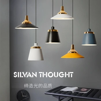 

Nordic simple bar hanging lamp colored Pendant Light restaurant, bedroom, bedside lights, modern art and creative lighting