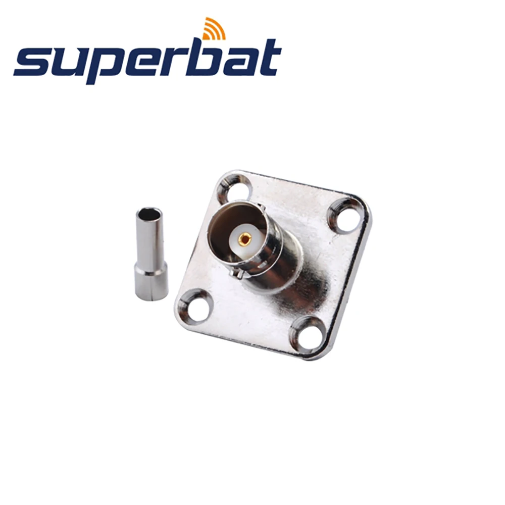 10 шт. обжимные гнезда BNC Superbat с 4 отверстиями коаксиальный радиочастотный