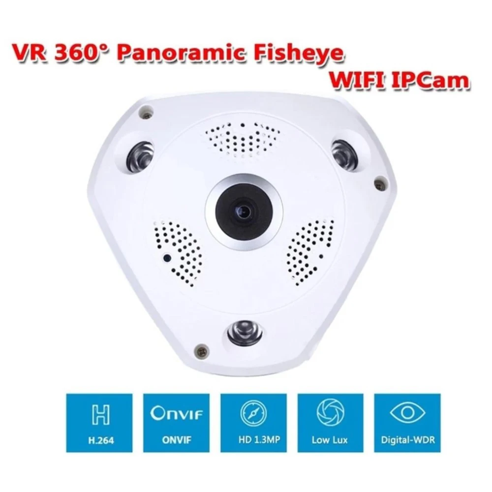 JCWHCAM 3MP 3D VR Cam WIFI IP камера 960P Рыбий глаз объектив HD панорама Wi Fi ИК Ночное Видение CCTV