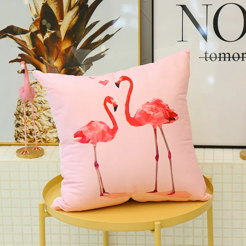 Flamingo Cushion Pillow Case Wedding Gifts for Guests Bridesmaid Gifts Baby Shower Souvenir Wedding Favors Personalized Gifts - Цвет: 5