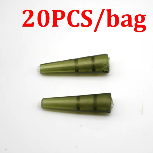 20PCS Carp Fishing Accessories Tail Cones Lead Sinker Mini Anti-tangle Sleeve for Hair Chod Helicopter Rigs Method Feeder Tackle - Цвет: 20PCS