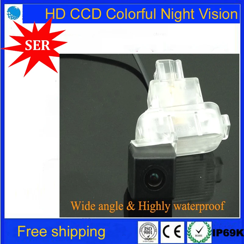 

For sony ccd HD Car rear view parking Camera for 2014 mazda 3 hatchback (Axela) Mazda 6 ATENZA camera with power socket