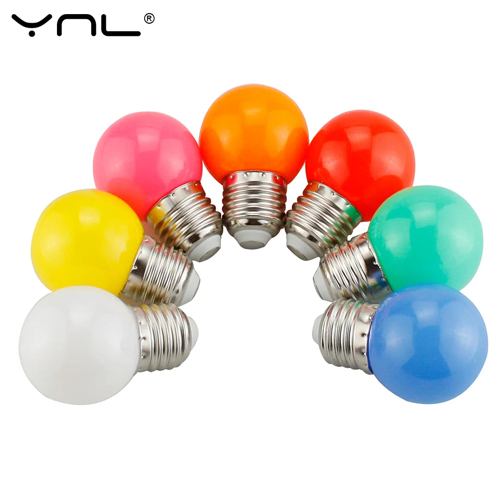 Светодиодная лампа 20 шт. цветная E27 G45 220 В SMD 2835|bombilla e27|e27 g45lampada led |