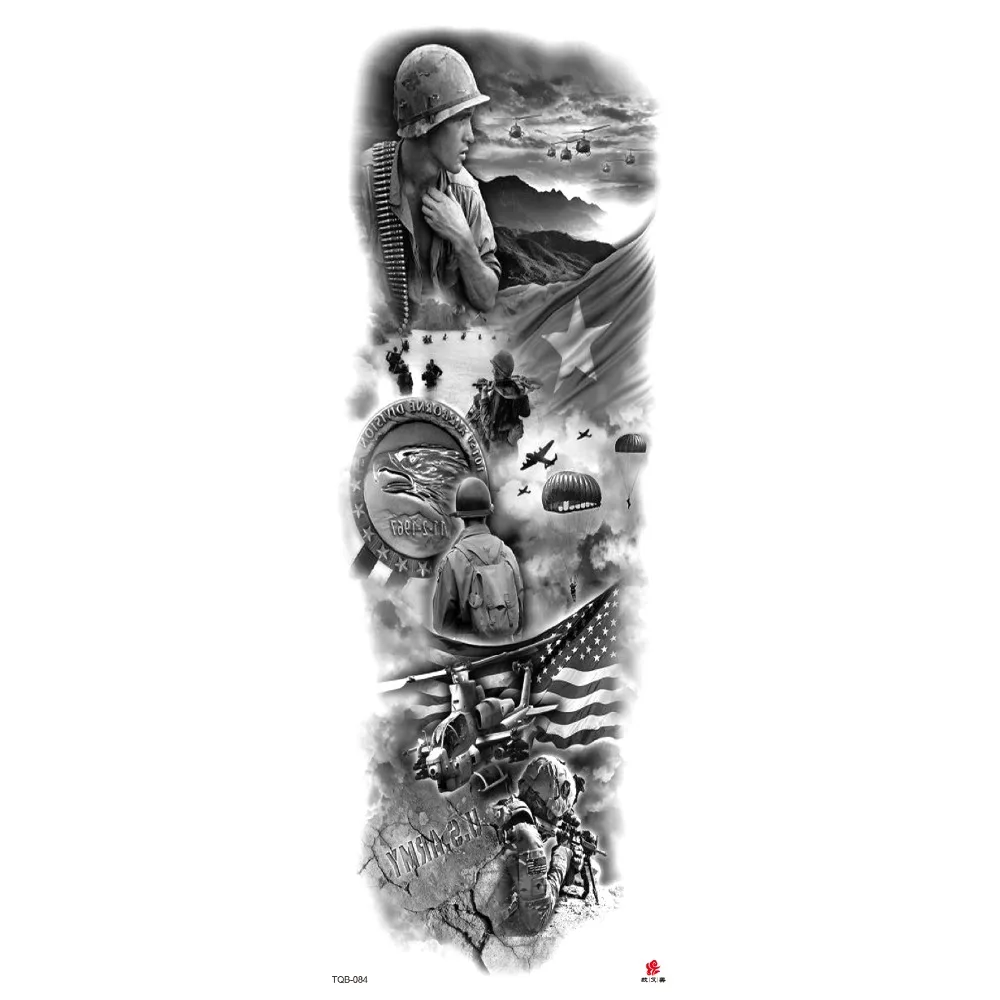 Временные тату-наклейки для мужчин полный тела искусство татуировки на руку 48*17 см большой водонепроницаемый тату девушка водонепромокаемое флеш тату