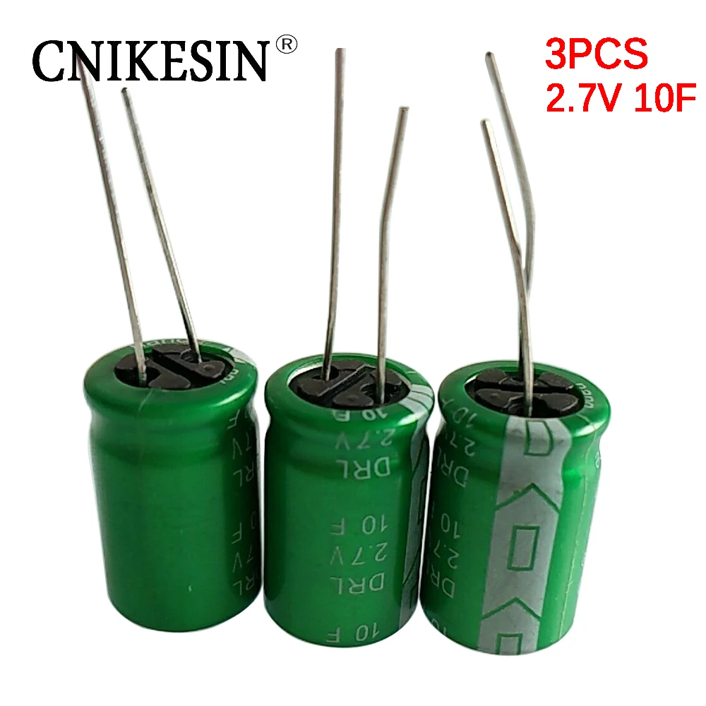 CNIKESIN 3PCS Fala Capacitor 2.7V 10F Super Capacitor High Current Low
