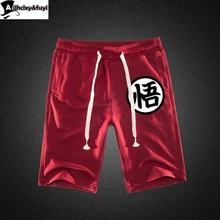 Летние забавные принты х/б мужские шорты Жемчуг дракона Гоку черный горячий пояс с карманами мужские s шорты до колена модные тренировочные брюки повседневные
