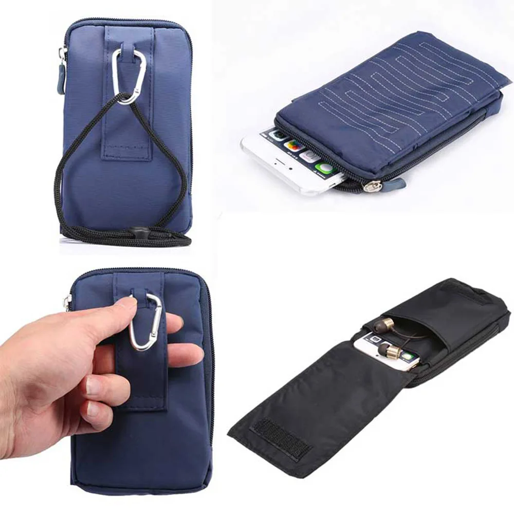 New Sports Wallet Mobile Phone Bag For Multi Phone Model Hook Loop Belt Pouch Holster Bag Pocket Outdoor Army Cover Case iphone 7 cardholder cases