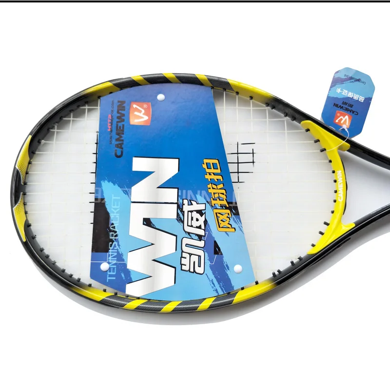 1 шт. 75 см Открытый алюминиевый сплав Теннисная ракетка CAMEWIN бренд тренажерный зал Теннисная ракетка с сумкой для мужчин и женщин(Цвет: черный желтый
