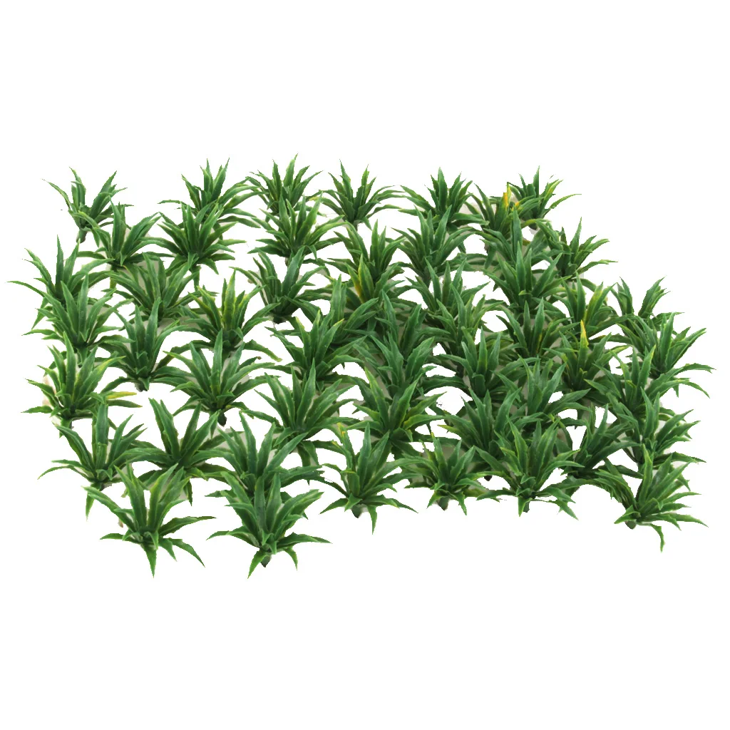 

50 Pcs Model Green Shrubs Bush Railway Wargame Park Diorama Scenery HO 3.3cm