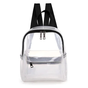 

Women PVC Transparent Backpack Waterproof Mini Backpack Zipper Closure Backpack