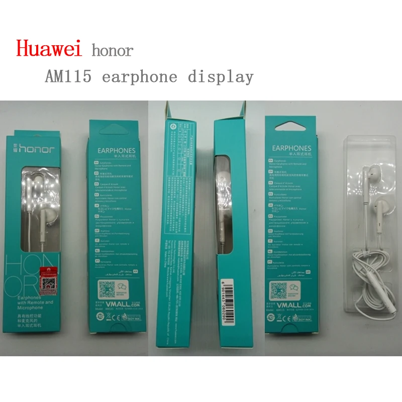 Оригинальные наушники Huawei AM115 с металлическим микрофоном и регулятором