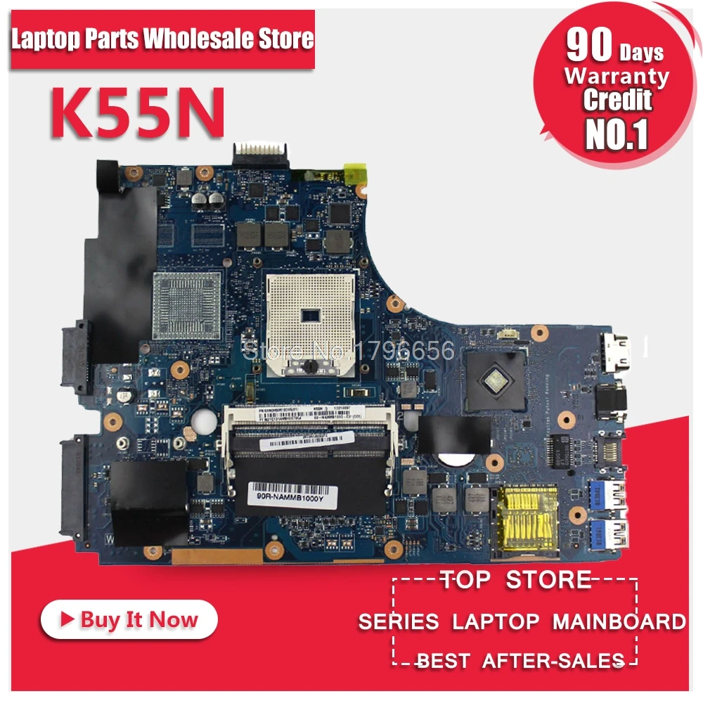 

K55DE REV2.0 GM motherboard For Asus K55DR K55D Mainboard FS1 Socket 100% Tested