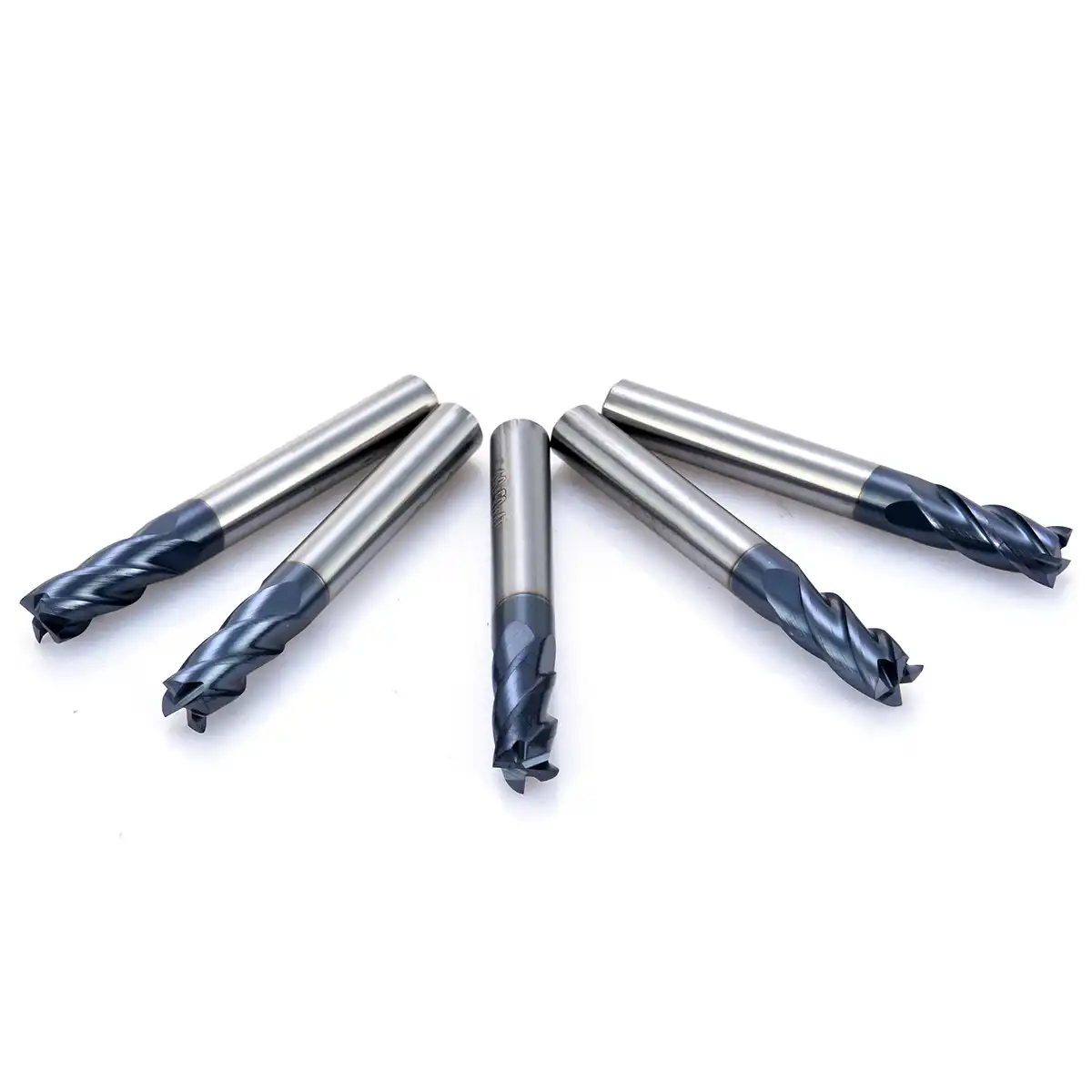 5 x 6*50mm Tungsten Carbide 4 Flute End Mill CNC Milling Cutter HRC50 TIALN Set