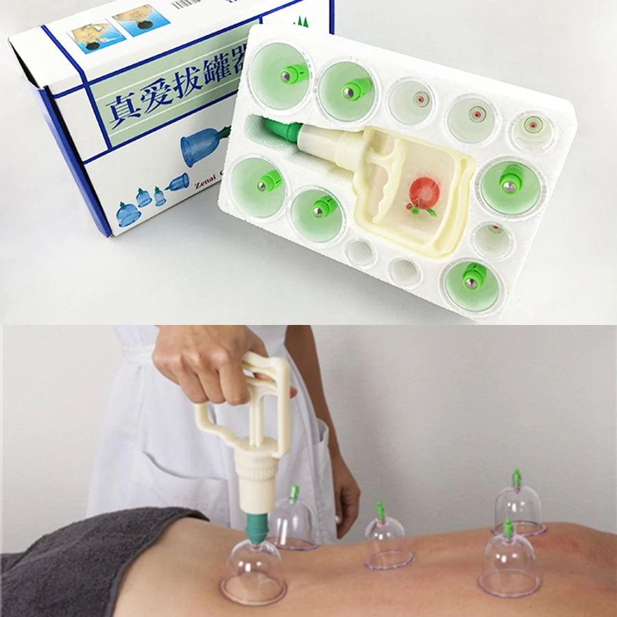 12Pcs Cupping Device Acupuncture Suction Cup Set Massage Cup