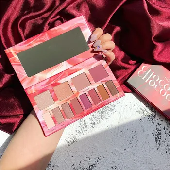 

12 Color Pro Nude Makeup Eyeshadow Palette Cosmetic Highlighter Blusher Makeup Set Matte Earth Smoky Shimmer Eyeshadow Palette