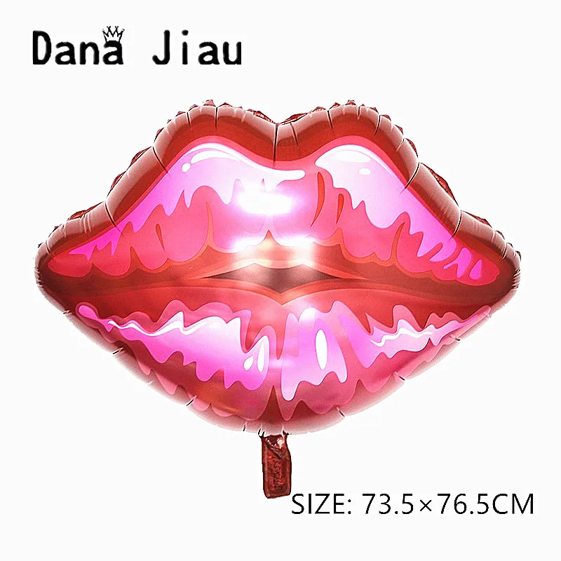 

dana jiau NEW red lip wedding rose decoration heart Foil Balloon Valentine's Day ball anniversary day LOVE YOU air Helium Ballon
