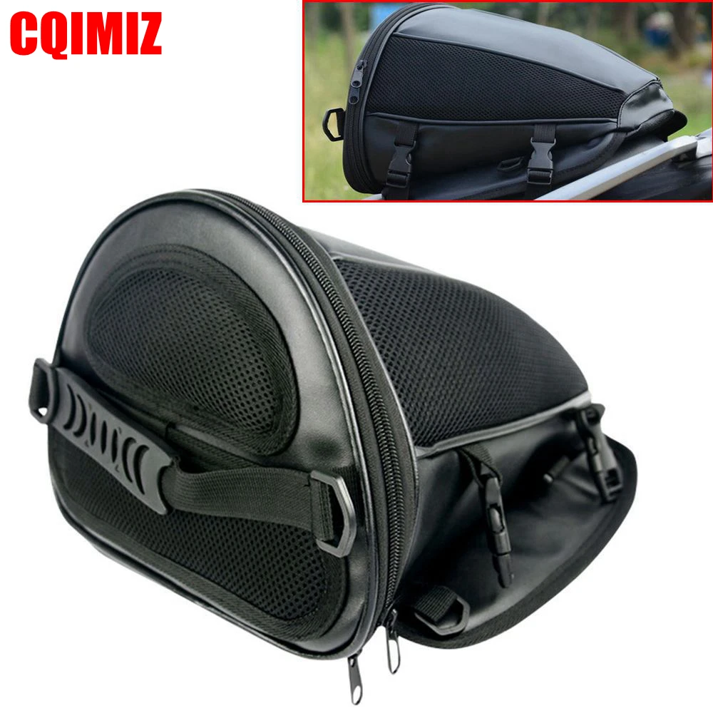 

Motorcycle Bags Luggage Motorbike Sports Waterproof Back Pack Seat Carry Tail Bag Storage Saddlebag Leather For Motorbike Tool