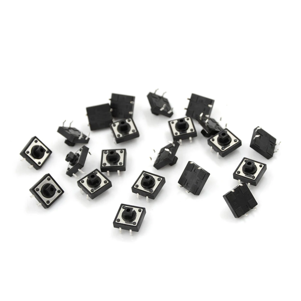 

20PCS 12x12x7.3 mm TC-1212T Tact Tactile Push Button Momentary PCB Switch 24V 50mA Most Popular High quality