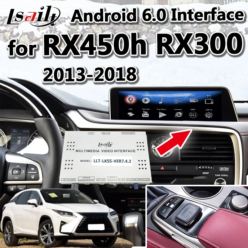 Android GPS Navigator for Lexus RX350 RX450..2013 2018year video