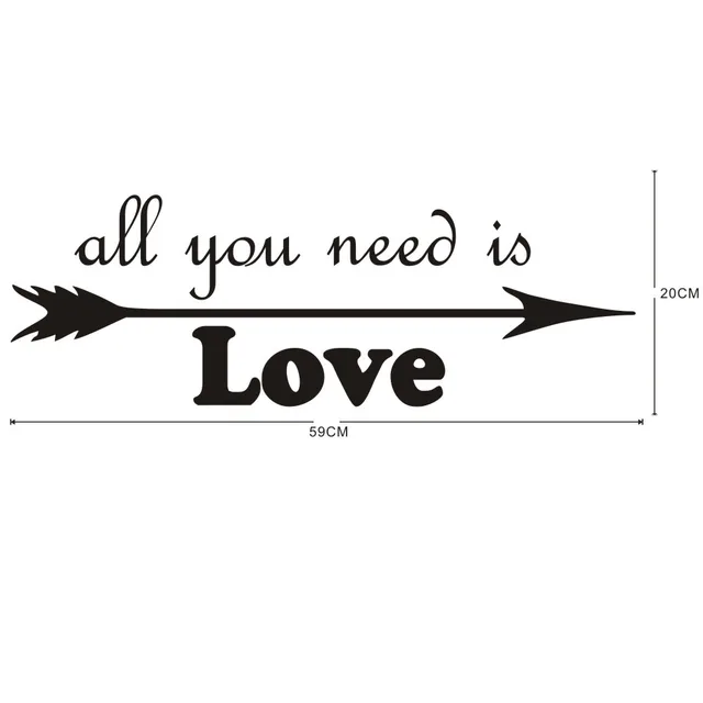 ⁦מדבקת All You Need Is Love⁩ – תמונה ⁦4⁩