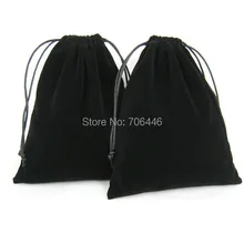 400 шт 7*9 см черные бархатные мешочки на шнурках ювелирные изделия мешок Рождество Свадьба конфеты подарок сумки