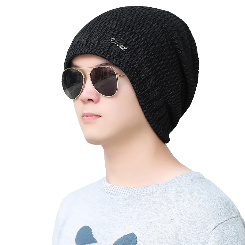 LOVINGSHA дизайн с буквами Skullies мешковатый капот теплые шапки для девушек женщин