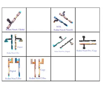

10pcs/set Original Copy quality Power On off Volume Side Button side button strip Flex Cable for Xiaomi Redmi Note 4 5 6 7