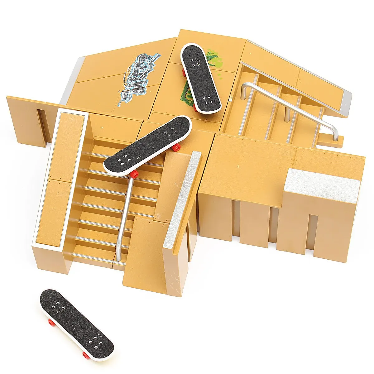 Skate Park Ramp Parts for Tech Deck Fingerboard Finger Board Ultimate Parks Sets