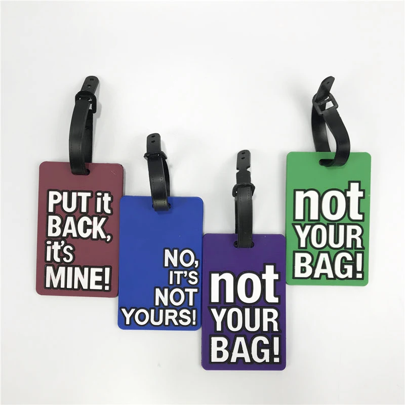 

Creative Letter "Not Your Bag" Cute Travel Accessories Luggage Tags Suitcase Cartoon Fashion Silicon Portable Travel Label
