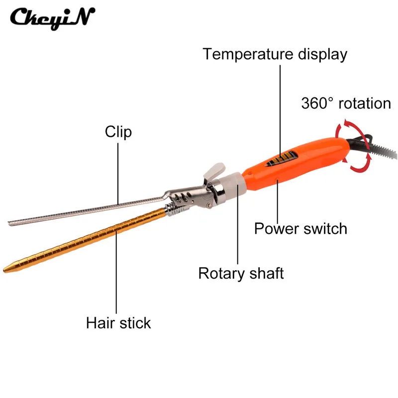 110-240 в, профессиональная, 9 мм, глубокая керамика, завивка волос, волнистая машина, щипцы для завивки, Спиральные бигуди, бигуди, палочка, инструменты для волос, салон