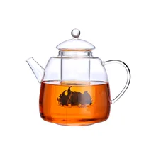 Стеклянный чайник прозрачный чайник с фильтром термостойкий чайник креативный послеобеденный чай посуда для напитков 1000CC