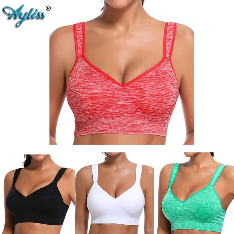

Ayliss latest 1pc High Impact Red Racerback Sport Bra Womens Wire Free Padded Cup Active Gym Tank Top