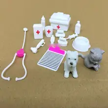 15 шт. мини-Медицинское Оборудование Набор игрушек для фигурка животного аксессуары для маленьких детей ролевые игры Обучающие игрушки для детей игровой дом игрушка