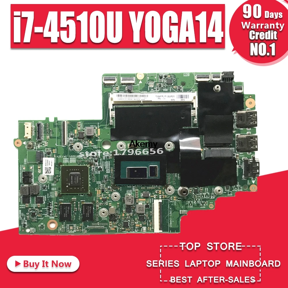 

Lenovo Thinkpad S3 YOGA14 Laptop Motherboard With i7-4510U FRU 00UP311 13323-2 448.01127.0021 100% Tested Fast Ship