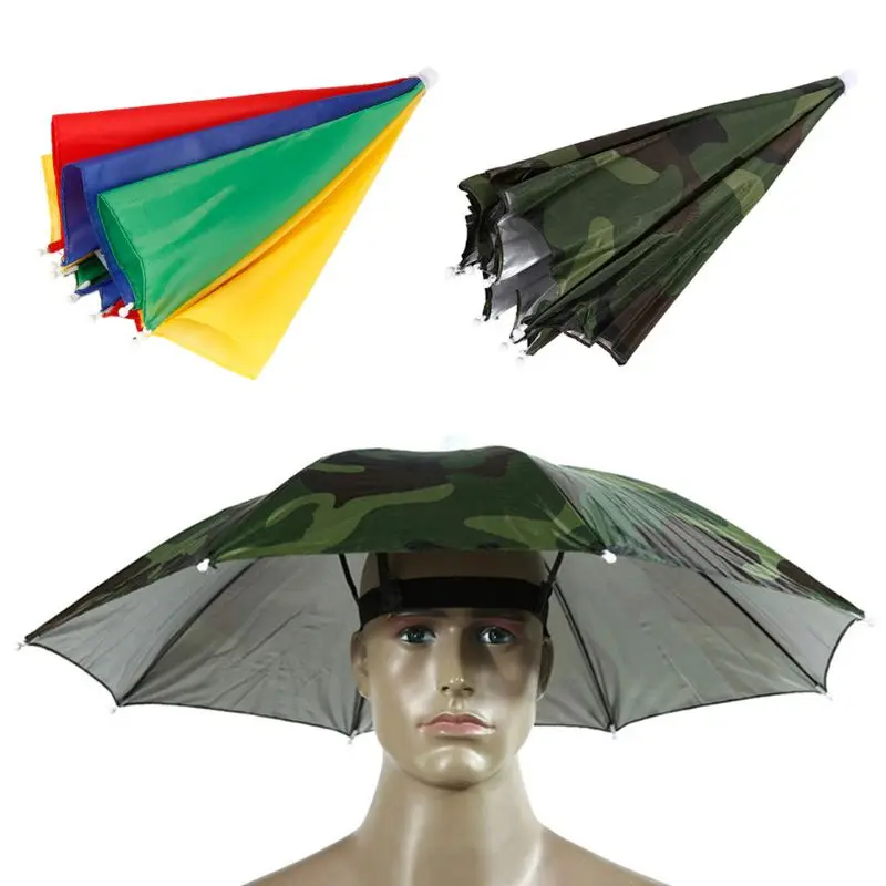 

Umbrella Fishing Cap Sports Hat Outdoor Hiking Camping Headwear Camouflage Hats Foldable Umbrella Sun Shade