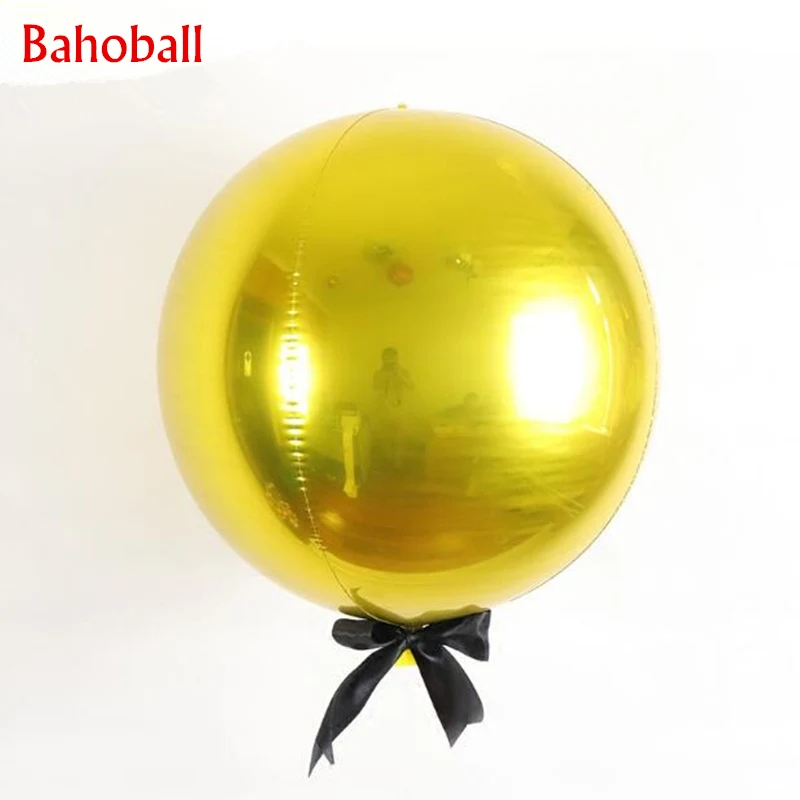 1pcs Gold Balloons 22inch 4D Round Aluminum Foil Balloon Ballon Helium Wedding Marriage Happy Birthday Party Decor Supplies | Дом и сад