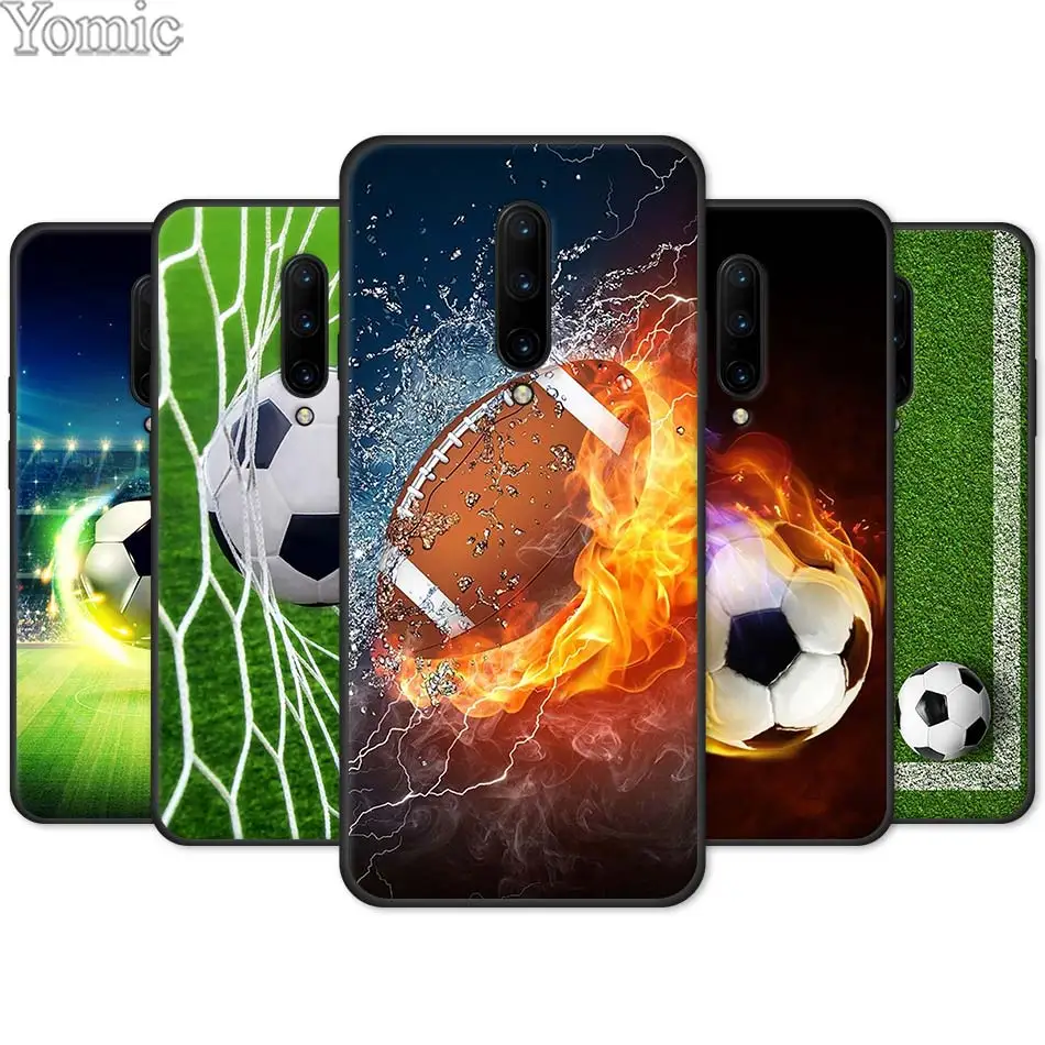 Football Soccer Ball burning fire Soft Cover Shell for font b Oneplus b font font b