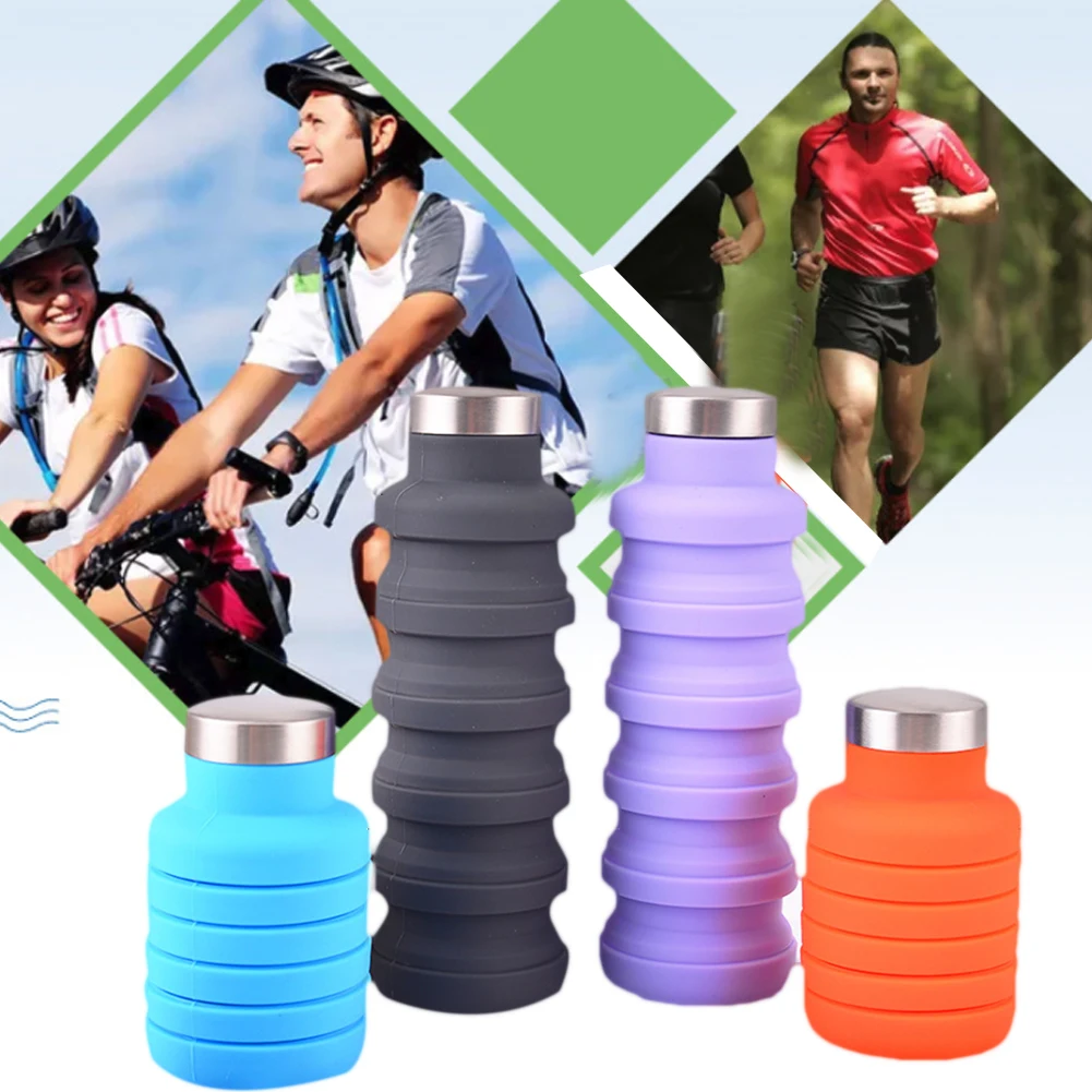 Collapsible Water Bottle Travel Outdoor Silicone Cup Creative Retractable Cups Telescopic Water Bottle For Kids And Adults 500ML Collapsible Water Bottle Travel Outdoor Silicone Cup Creative Retractable Cups Telescopic Water Bottle For Kids And Adults 500ML