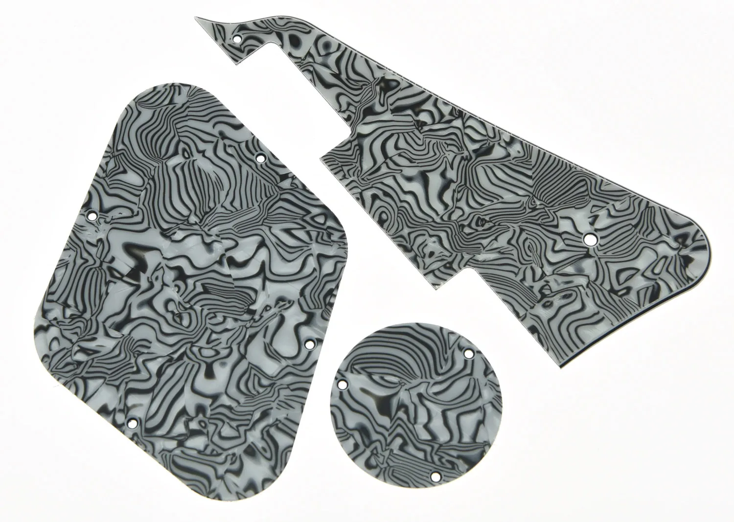

KAISH Zebra Stripe LP Pickguard & Back Plate Switch Cavity Covers for LP