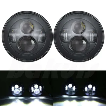 

2pcs 7" Inch Round LED Headlights Bulb Lamp H4 H13 Projection Headlight Kit for Jeep Wrangler JK TJ LJ For Hummer H1
