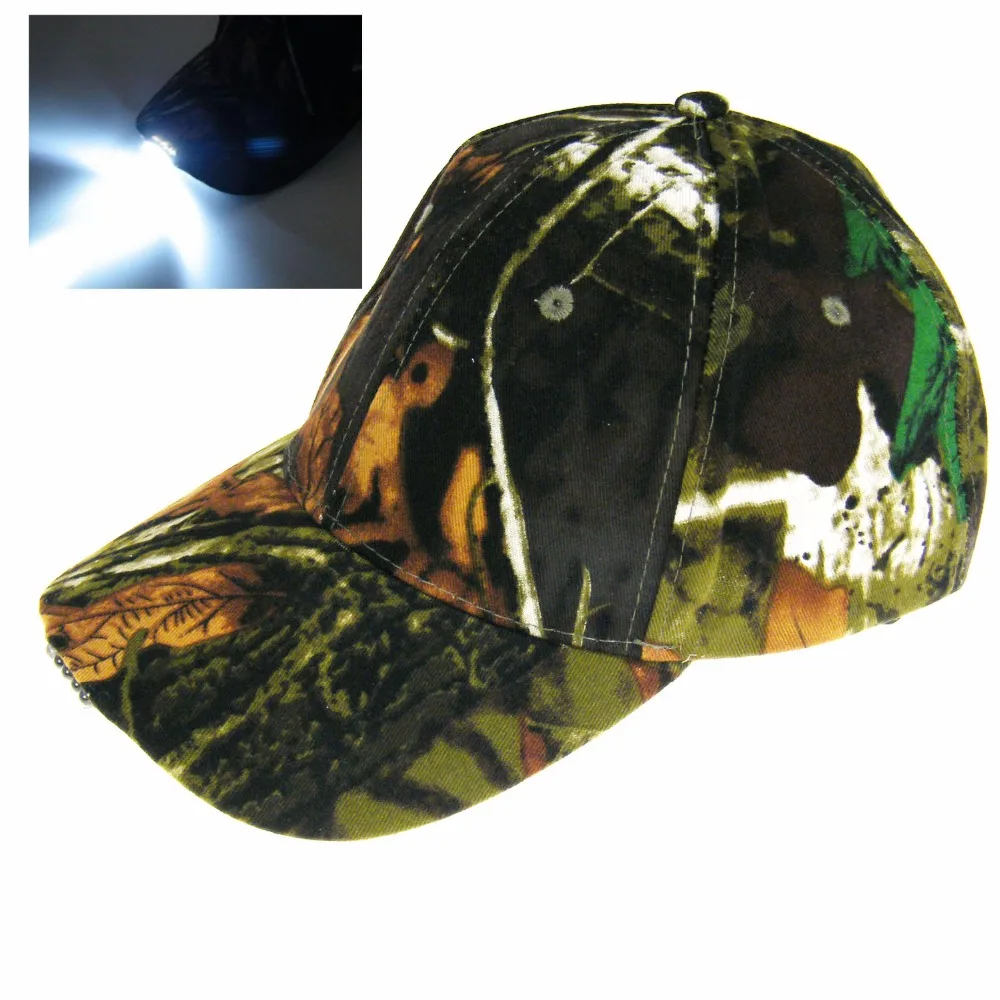 

5 Led Lights Fishing Caps Hats Night Light Fishing Hunting Hat Vintage Camouflage Sun Protection Hunting Hat hiking Fishing cap