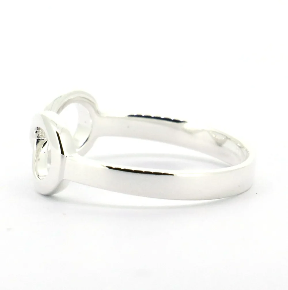 Хорошо сделанное твердое 925 пробы Серебряное Бесконечное Кольцо|silver infinity ring|infinity
