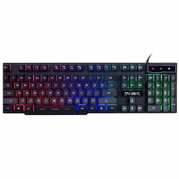 

Gaming Keyboard Computer RGB Backlit Keyboard Glowing Ergonomic for PC Laptop Desktop Keyboard